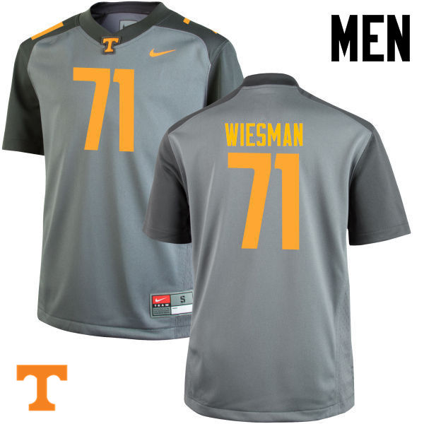 Men #71 Dylan Wiesman Tennessee Volunteers College Football Jerseys-Gray